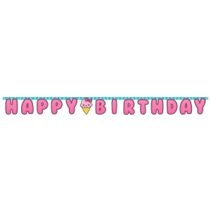 Club Pack of 12 Pink and Blue Happy Birthday Decorative Jointed Banner 10.5 - All