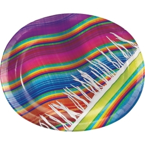 Pack of 96 Vibrantly Colored Oval Platters Disposable Plates 12.1 - All