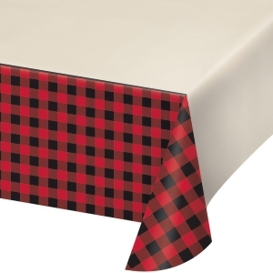 Pack of 6 Black and Red Buffalo Plaid Theme Decorative Table cover 102 - All