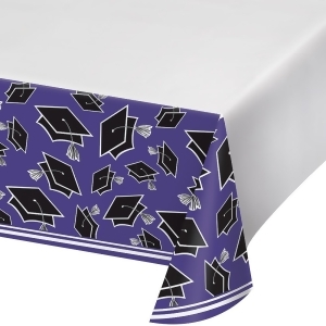 Club Pack of 12 Black and Purple School Spirit Theme Decorative Table Cover 102 - All
