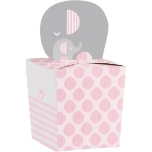 Club Pack of 48 Pink and White Count Little Peanut Girl Favor Box 9.5 - All