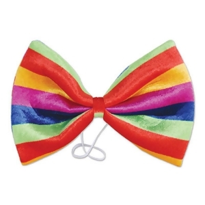 Set of 12 Jumbo Rainbow Clown Bow Tie Halloween Costume Accessory 11 - All