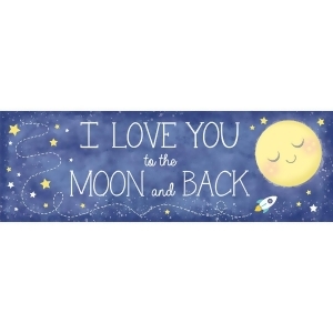 Pack of 6 Blue and Yellow To The Moon and Back Printed Giant Party Banner 24 - All