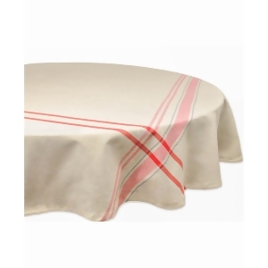 70 Round French Red Striped Tablecloth - All
