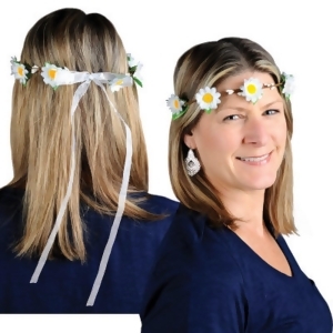 Club Pack of 12 Springtime Daisy Chain Headbands Costume Accessories - All
