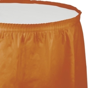 Pack of 6 Glittering Gold Pumpkin Spice Disposable Plastic Picnic Party Table Skirts 14 - All