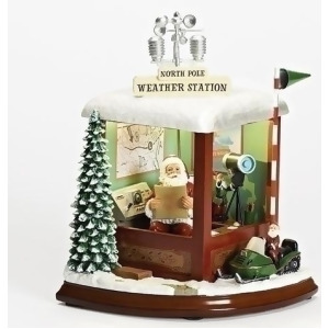 Set of 2 Musical Led Santa Claus Weather Station with Revolving Antenna Figure 9.5 - All