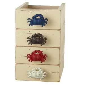 Set of 12 Multicolored Distressed Cast Iron Nautical Crab Cabinet Knobs 3.25 - All