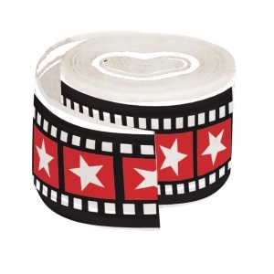 Club Pack of 12 Red and White Hollywood Lights Printed Crepe Streamer 6.2 - All