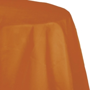 Club Pack of 12 Glittering Gold Pumpkin Spice Decorative Rounded Table Covers 11 - All