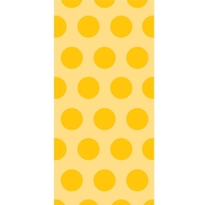 Club Pack of 240 Yellow Two-Tone Polka Dot Printed Party Cello Bags 14.5 - All