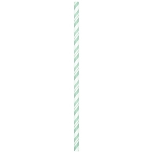 Club Pack of 144 Fresh Mint Green Striped Paper Straws 8.7 - All