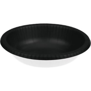 Club Pack of 200 Jet Black and White Banquet Dinner Party Bowls 20 oz - All
