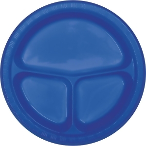 Club Pack of 200 Cobalt Blue Compartment Dinner Party Plates 10.25 - All
