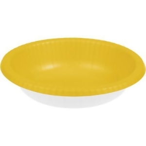 Club Pack of 200 Sunny Yellow and White Banquet Dinner Party Bowls 20 oz - All