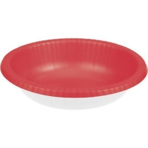 Club Pack of 200 Coral Red and White Banquet Dinner Party Bowls 20 oz - All