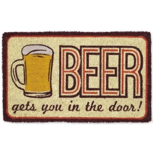 30 Durable Beer Gets You in the Door Fiber Doormat - All