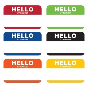 Club Pack of 36 Multicolored Cheers and Beers Hello My Name Is Name Tags 9.5 - All