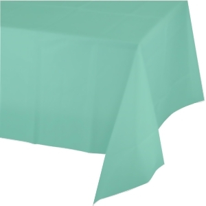 Club Pack of 12 Mint Blue Plastic Rectangle Table Covers 108 - All