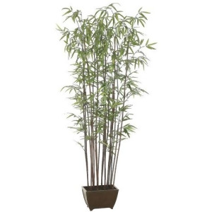 Set of 2 Potted Artificial Bamboo Wall Trees 6' - All
