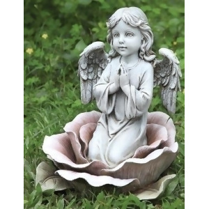 Set of 2 Joseph's Studio Praying Angel in Pink Rose Outdoor Garden Statues 11 - All