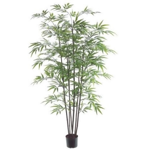 Set of 2 Potted Artificial Black Bamboo Trees 5' - All