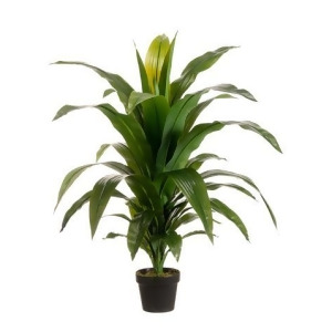 Set of 2 Potted Artificial Tropical Green Dracaena Fragans Plants 42 - All