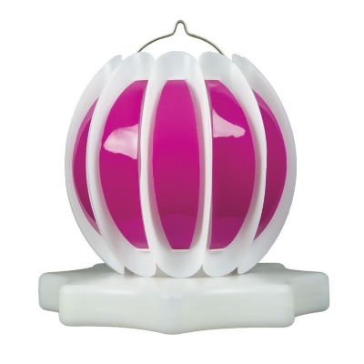 Set Of 2 Pink And White Floating Or Hanging Solar Powered Outdoor