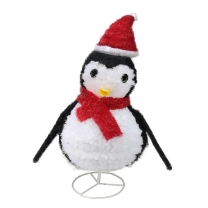 32 Lighted Chenille Penguin Christmas Outdoor Decoration - All