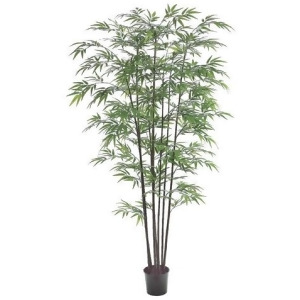 Set of 2 Potted Artificial Black Bamboo Trees 7' - All