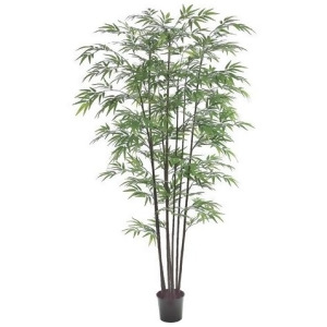 Set of 2 Potted Artificial Black Bamboo Trees 7' - All