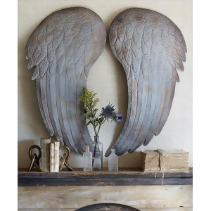 Set of 2 Distressed Graywash Angel Wings Assorted and Decorative Wall Decor 40 - All