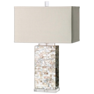 29 Beige and Brown Decorative Rectangular Hardback Shade Table Lamp - All