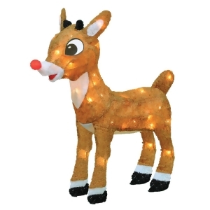 18 Pre-Lit Rudolph the Red-Nosed Reindeer Outdoor Decoration Clear Lights - All