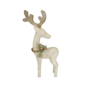 37 Lighted Sisal Standing Reindeer Christmas Outdoor Decoration - All