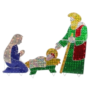 3-Piece Holographic Lighted Christmas Nativity Set Outdoor Decoration 42 - All