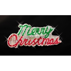 46 Sparkling Holographic Merry Christmas Sign Outdoor Decoration - All