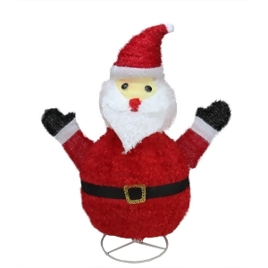 32 Pre-Lit Outdoor Chenille Santa Claus Christmas Outdoor Decoration - All