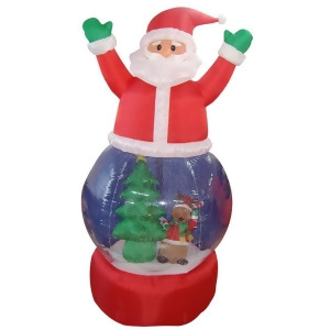 5' Inflatable Santa Claus Snow Globe Lighted Christmas Outdoor Decoration - All