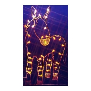 47 Donkey Nativity Silhouette Lighted Wire Frame Christmas Outdoor Decoration - All
