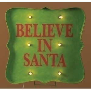 31 Lighted Believe in Santa Christmas sign Outdoor Decoration - All