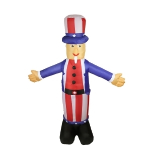 6' Inflatable Lighted Standing Uncle Sam Outdoor Decoration - All
