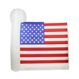 6' Inflatable Lighted Fourth of July American Flag Outdoor Decoration - All