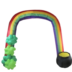 10' Inflatable Lighted St. Patrick's Day Rainbow Outdoor Decoration - All