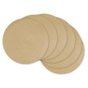 Set of 6 Natural Beige Round Placemats 14.75 - All