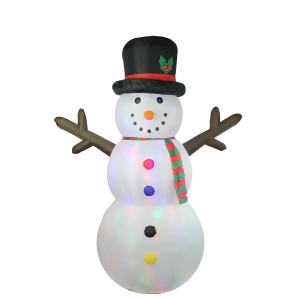 8' Inflatable Lighted Twinkle Snowman Christmas Outdoor Decoration - All