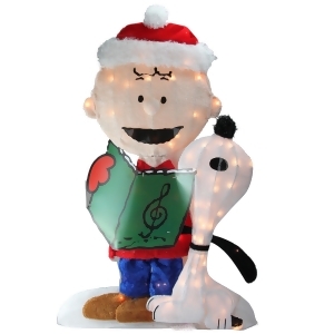 32 Pre-Lit Peanuts Charlie and Snoopy 2-D Christmas Outdoor Decoration - All