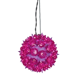 6 Purple Fuchsia Lighted Twinkling Starlight Sphere Christmas Decoration - All