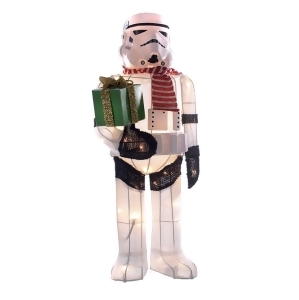 28 Pre-Lit Soft Tinsel Star Wars Storm Trooper Christmas Outdoor Decorations Clear Lights - All