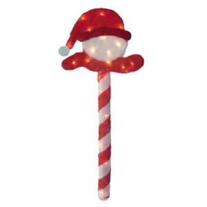 40 Lighted Peppermint Twist Sisal Christmas Candy Cane Snowball Outdoor Decoration - All